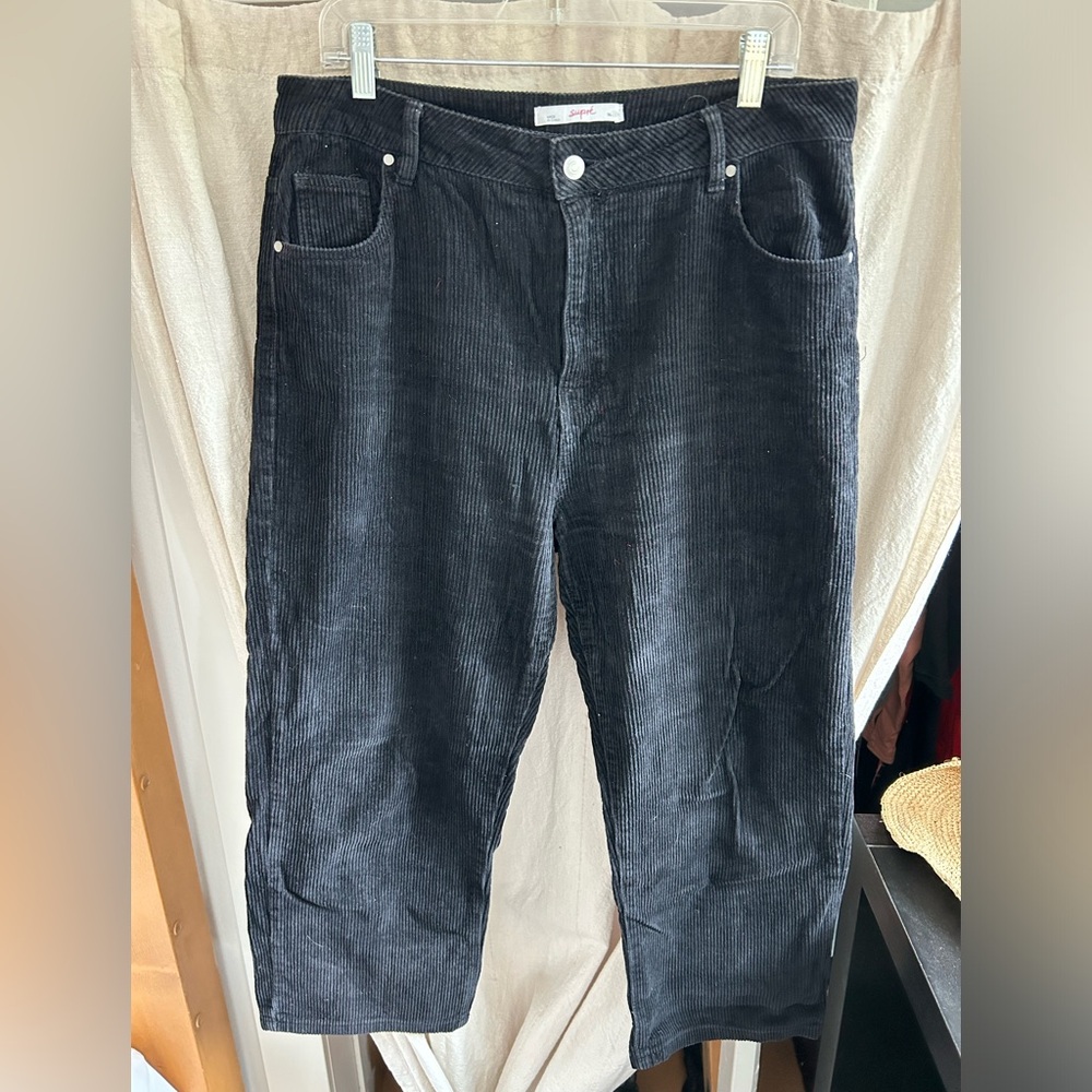 Black corduroy pants, Supre, size 14